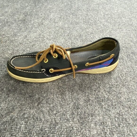 Sperry Boat Shoes Womens 9‎ M Bluefish Plaid 2 Slip On Loafers 9353657 Blue Pink - Picture 8 of 16
